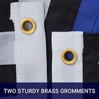 Drapeau Thin Blue Line 16x24 pouces, drapeaux d'extérieur, étoiles brodées, drapeau en nylon résistant avec 2 œillets en laiton
