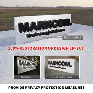 3D Thư ký material3d thư ký tường treo phụ kiện 3D thép không gỉ thư ký bên ngoài Logo Led nhà sản xuất - Product Image 4