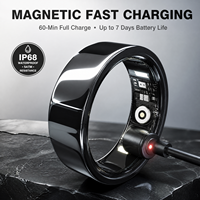 Bague intelligente NFC en acier inoxydable avec suivi du rythme cardiaque, du sommeil et de la forme physique, compatible Android, étanche IP68