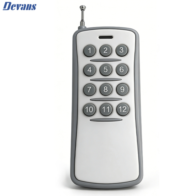12-Key RF Remote Control Long Range 433MHz Wireless Transmitter Learning Code Factory Direct Supply for Smart Home & Garage Door