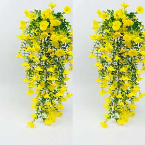 Panier de fleurs artificielles Yixin Floral Art, rose et violet, vigne suspendue, décoration de mariage, décoration de la maison, décoration murale extérieure, patio, 30cm-100cm - Product Image 4