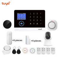 Détecteur de mouvement sans fil avec télécommande via application mobile Kit d'alarme RFID d'intrusion WiFi 4G LTE Tuya Systèmes d'alarme d'intrusion