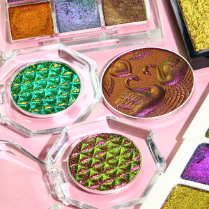 Palettes d'ombres à paupières chromées, marque privée, scintillantes, multi-chrome, caméléon Duo, Chrome - Product Image 4