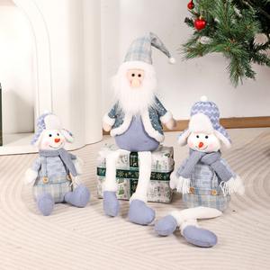 Retractable Modern Fabric Santa Claus Snowman <b>Reindeer</b> <b>Christmas</b> Ornaments LK Brand STY3173/3174/3175/3176/3177/3178 Table Top - Product Image 5