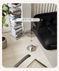 Lado de sofá de acero inoxidable de estilo antiguo, cabeza de mesa de centro pequeña, esquina de cristal Simple moderna francesa, Red de mesa redonda - Product Image 3