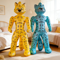 Nouvelle conception de costume de léopard gonflable de dessin animé personnalisé avec SPH à vendre