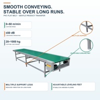 Solution d'intégration d'équipements d'automatisation : Convoyeur combiné avec structure en alliage d'aluminium et bande transporteuse en PU, tension personnalisée