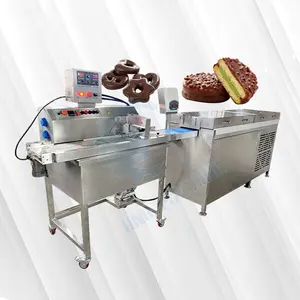 Плавильная печь шоколада выравнивания торт глазировочная машина/250 кг/ч охлаждающий туннель машина для покрытия рулон шоколад