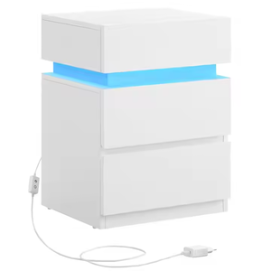 Hiện đại sang trọng màu trắng đồ nội thất phòng ngủ thông minh LED ánh sáng ban đêm nanoware cạnh giường ngủ bằng gỗ Bảng với ngăn kéo cho lưu trữ - Product Image 3