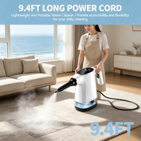 Vaporizador Limpiador Ligero de 1200W con Calentamiento Rápido, Tanque de Agua de 550ml, Multiusos para Hogar y Comercio