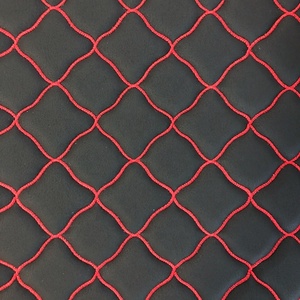 Tissu en PVC brodé avec différentes coutures, PVC matelassé, simili cuir pour la sellerie automobile - Product Image 4