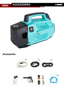 Idropulitrice Portatile Elettrica 1600W 220V in Acciaio Inox, 100 Bar, per Autolavaggio e Pulizia Motori, Nuova - Product Image 5