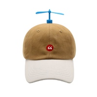 Gorra de Béisbol Infantil Divertida de Dos Tonos con Diseño de Libélula de Bambú y Gamuza