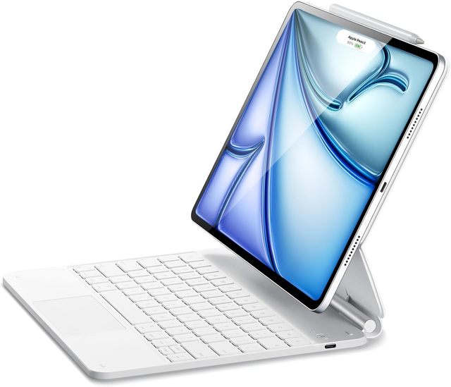 For iPad Air 13" Keyboard (M3/M2) Pro 12.9' (6th-3rd) Magnetic Backlit Keyboard Case Cantilever Stand Multi-Touch Trackpad