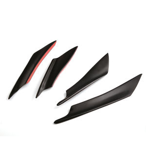 DTouch 4 universal Negro parachoques delantero spoiler <span class=keywords><strong>aletas</strong></span> <span class=keywords><strong>EVO</strong></span> spoiler coche universal de fibra de carbono de parachoques delantero <span class=keywords><strong>aletas</strong></span> conservas - Product Image 1