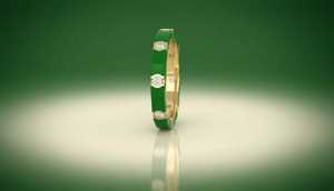 Anillo de Boda de Oro de 18 Quilates con Diamantes Naturales Esmaltados para Mujer, para Fiesta de Compromiso - Product Image 2
