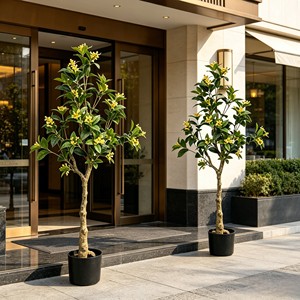 Fragrant-looking artificial sweet osmanthus branch with clustered tiny blooms for moon festival & tea <b>table</b> decor - Product Image 4