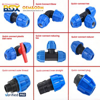 Raccord rapide pour tuyau d'eau PE/PP 1/2\" 3/4\" 1\" 1.2\" 1.5\" Filetage mâle ID 20/25/32/40/50mm Connecteur droit réducteur en fonte