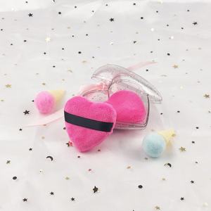 Etiqueta privada de gran tamaño polvo suelto Puff <span class=keywords><strong>cara</strong></span> <span class=keywords><strong>cosida</strong></span> a mano triángulo suave rosa negro <span class=keywords><strong>maquillaje</strong></span> cosmético Puff para polvo facial - Product Image 6