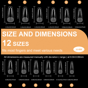 Set di 600 Patch per Estensione Unghie Senza Graffi, <span class=keywords><strong>Stile</strong></span> Francese, 9 Modelli Ovali e a Mandorla, Popolare in Europa e America - Product Image 2