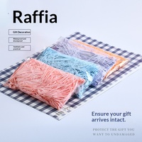 Vente en gros usine de matériau de remplissage pour boîtes cadeaux en bandes de papier raphia déchiqueté enduit d'amidon, multi-numéros, recyclable, en vrac