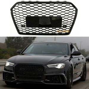 Griglia Anteriore Nera Lucida a Rete Design RS6 con Cornice Inferiore per <span class=keywords><strong>Audi</strong></span> <span class=keywords><strong>A6</strong></span> C7.5 S6 4G 2016 2017 <span class=keywords><strong>2018</strong></span> - Offerta Speciale - Product Image 4