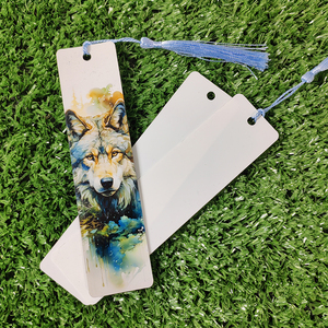 Sublimation Plastic Bookmark Customized Double Sided Thin PET Book Mark Blanks 6x1.5 Inch With Tassel