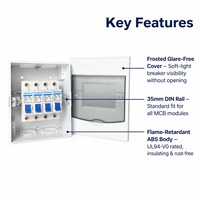 Boîtier de distribution MCB encastré 4 voies JINHAI AE-4 150A 380V en plastique ignifuge avec couvercle transparent IP30 pour équipement intérieur