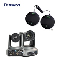 Cámaras PTZ Tenveo NDI 4K60 20X AI con Pantalla Táctil M5BEX, Altavoz para Conferencias, Sistema de Conferencia Inalámbrico/Bluetooth/USB