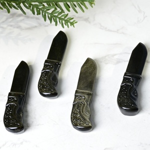 Vente en gros de cristaux de guérison de haute qualité, artisanat en obsidienne naturelle, poignard pour la décoration de la maison et les cadeaux - Product Image 4