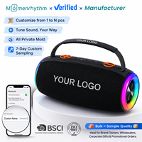 Enceintes portables personnalisées pour fêtes en extérieur, son stéréo TWS, lumière RGB, étanches, avec batterie rechargeable