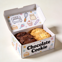 Caja de Cartón Reciclable para Galletas de Chocolate con Diseño de Dibujos Animados, Producción en 72H