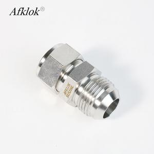 SS yüksek basınç düz birliği eşit indirgeme 2 yüksük basın tüp bağlantı parçaları bağlayıcı zeytin kesme halkası somun - Product Image 1