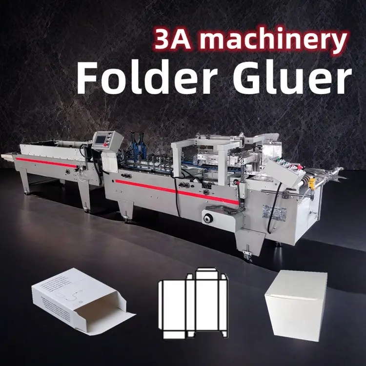 580 box folding machine box folder gluer folder gluer automatic folding and gluing machine folding boxes machine