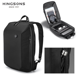 Kingsons Minimalist <b>Backpack</b> 20-35L Anti-Theft Laptop Bag Unisex <b>Black</b> <b>Waterproof</b> - Product Image 1