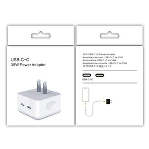 Trắng Pd 35W Chúng Tôi Ổ Cắm Kép Loại C USB-C Điện Thoại <span class=keywords><strong>Adapter</strong></span> Điện Nhà Cung Cấp Loại C Cổng Tường USB Sạc Cho Iphone <span class=keywords><strong>Ipad</strong></span> - Product Image 5