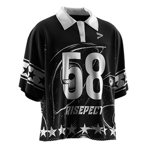 Polo col design maillot de football américain pour hommes tissu en maille de qualité supérieure pour les entraînements et les sorties décontractées - Product Image 5