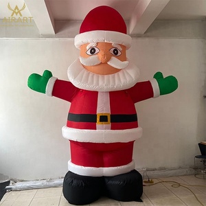 Cartone animato per le decorazioni natalizie gonfiabile Babbo Natale con le mani sparse - Product Image 1