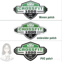 Patch brodé personnalisé avec logo, badge à coudre, patch de personnalisation, petit logo, patch tissé phosphorescent