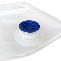 Sac de stockage de liquides transparent grande capacité avec valve de 2 pouces, pochette souple de qualité alimentaire avec port de remplissage personnalisé pour