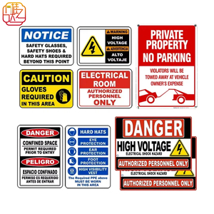 Ensemble personnalisable de panneaux de sécurité et d'adresse, <span class=keywords><strong>plaque</strong></span> en aluminium personnalisée pour la maison, les entreprises et l'industrie - Product Image 3