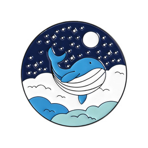 Broche de Baleia Atacado, Emblema de Animal Marinho, Pin de Lapela de Esmalte Macio, Decoração Fofa de Desenho Animado para Estudantes e Casais - Product Image 5