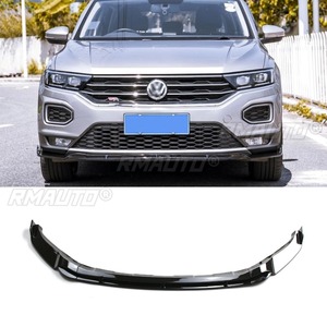 Diffuseur de pare-chocs avant de voiture noir brillant, pièce de modification pour Volkswagen T-ROC 18-20, protection de pare-chocs, accessoires automobiles - Product Image 2