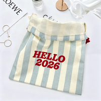 Sac de rangement en toile à cordon, en tissu épais, anti-poussière, avec logo imprimé personnalisé, pour cosmétiques, vente en gros