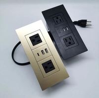 Ventas calientes EE. UU. Canadá Muebles PC 1-3 metros Tomas de corriente duales con puerto USB para la oficina del hotel en casa