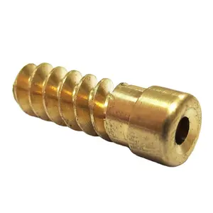 Precision CNC Machining Worm Shaft Brass Spline Shaft