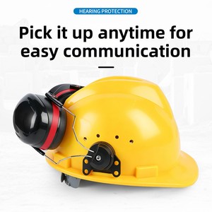 Protège-oreilles insonorisants en ABS de qualité industrielle à fixer sur <span class=keywords><strong>casque</strong></span> pour chantiers de construction – Casques de sécurité anti-<span class=keywords><strong>bruit</strong></span> - Product Image 3