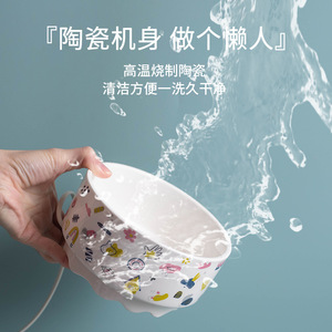 Bol en céramique chauffant pour chat avec design isolant pour nourrir à l'eau et à la nourriture chaude - Product Image 3