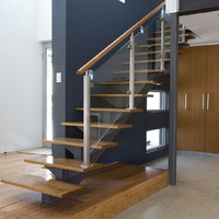 Système de main courante d'escalier en métal pour intérieur, balustrade en verre, fabrication chinoise