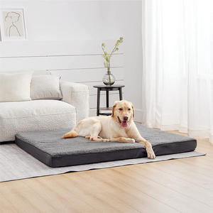 Estera de cama para mascotas, cama de perro grande, ortopédica, gris oscuro, con cubierta lavable extraíble - Product Image 2